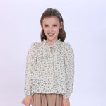 Coffee Floral Shirt for Girls Image