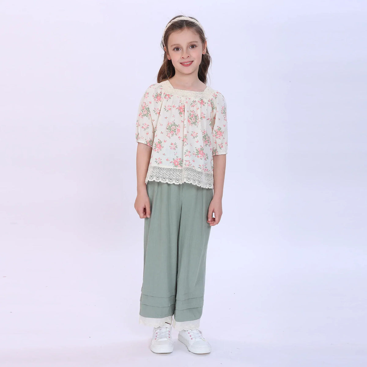 Floral Blouse for Girls Image