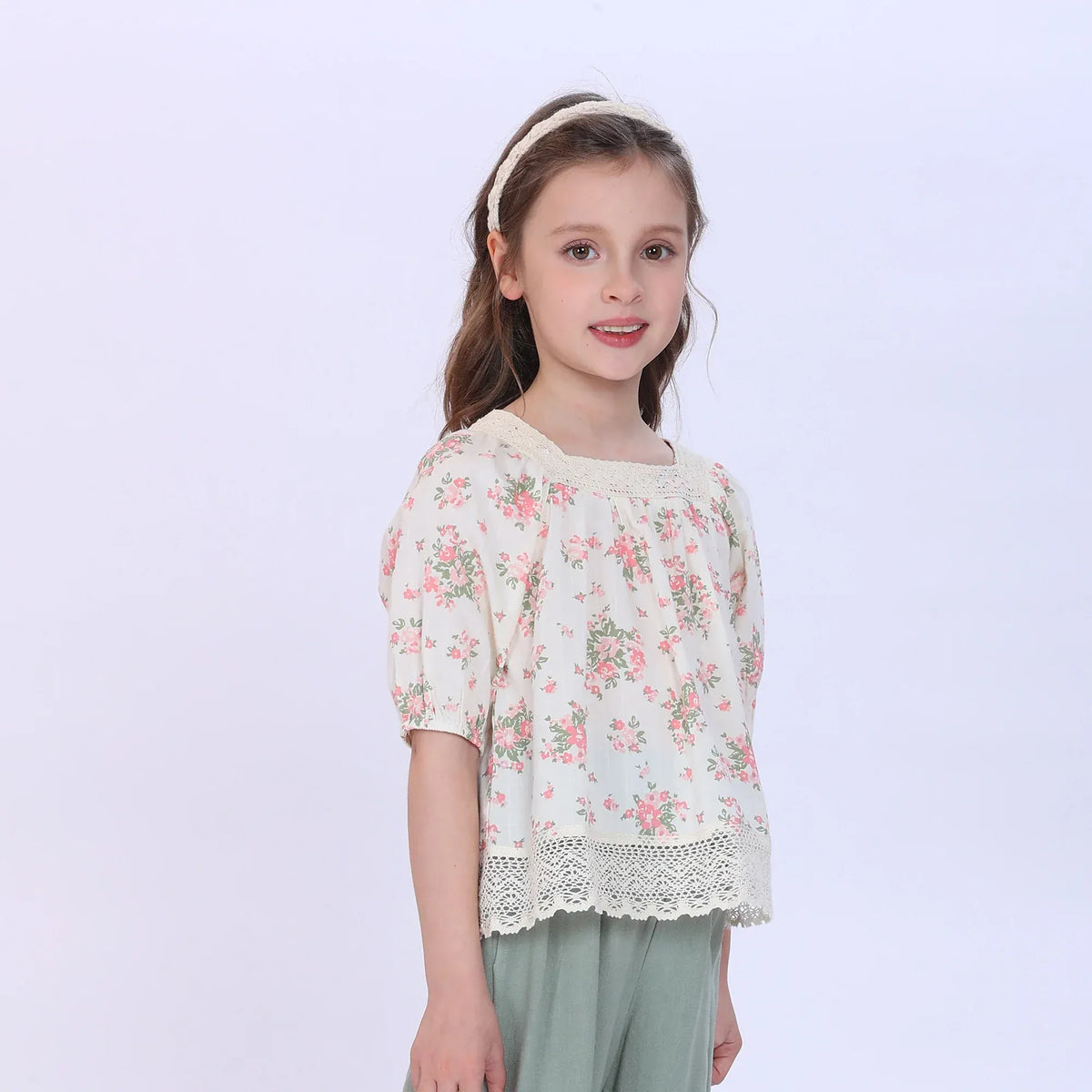 Floral Blouse for Girls Image