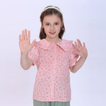Pink Checked Shirt for Girls Image