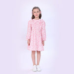 Fuchsia Floral Dress for Girls Image