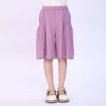 Purple Plain Shorts for Girls Image