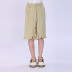 Bean Green Plain Shorts for Girls Image