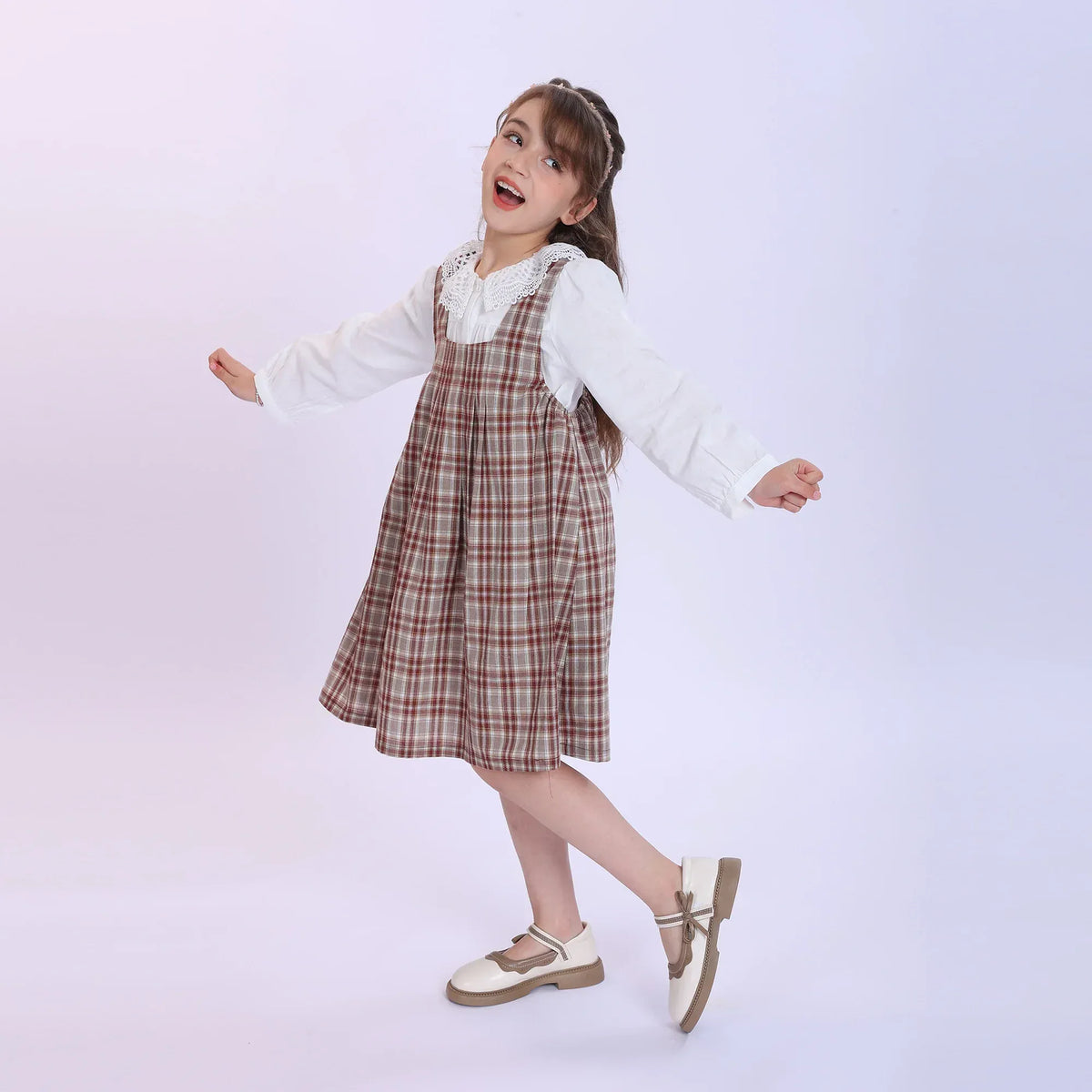 Checked Dress for Girls Image