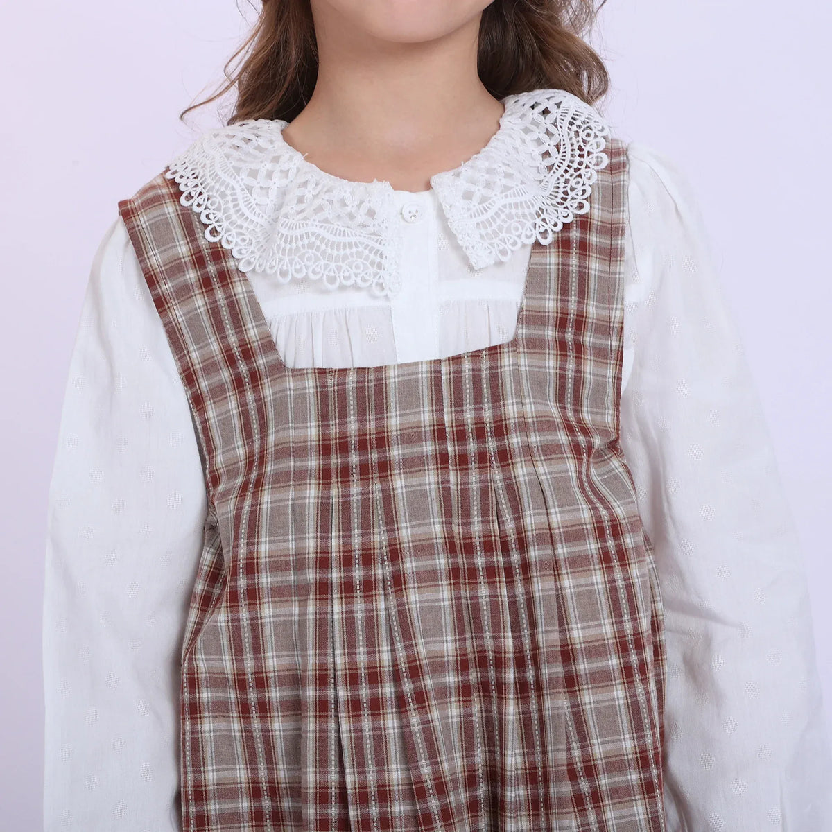 Checked Dress for Girls Image