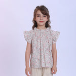 Pink Floral Blouse for Girls Image