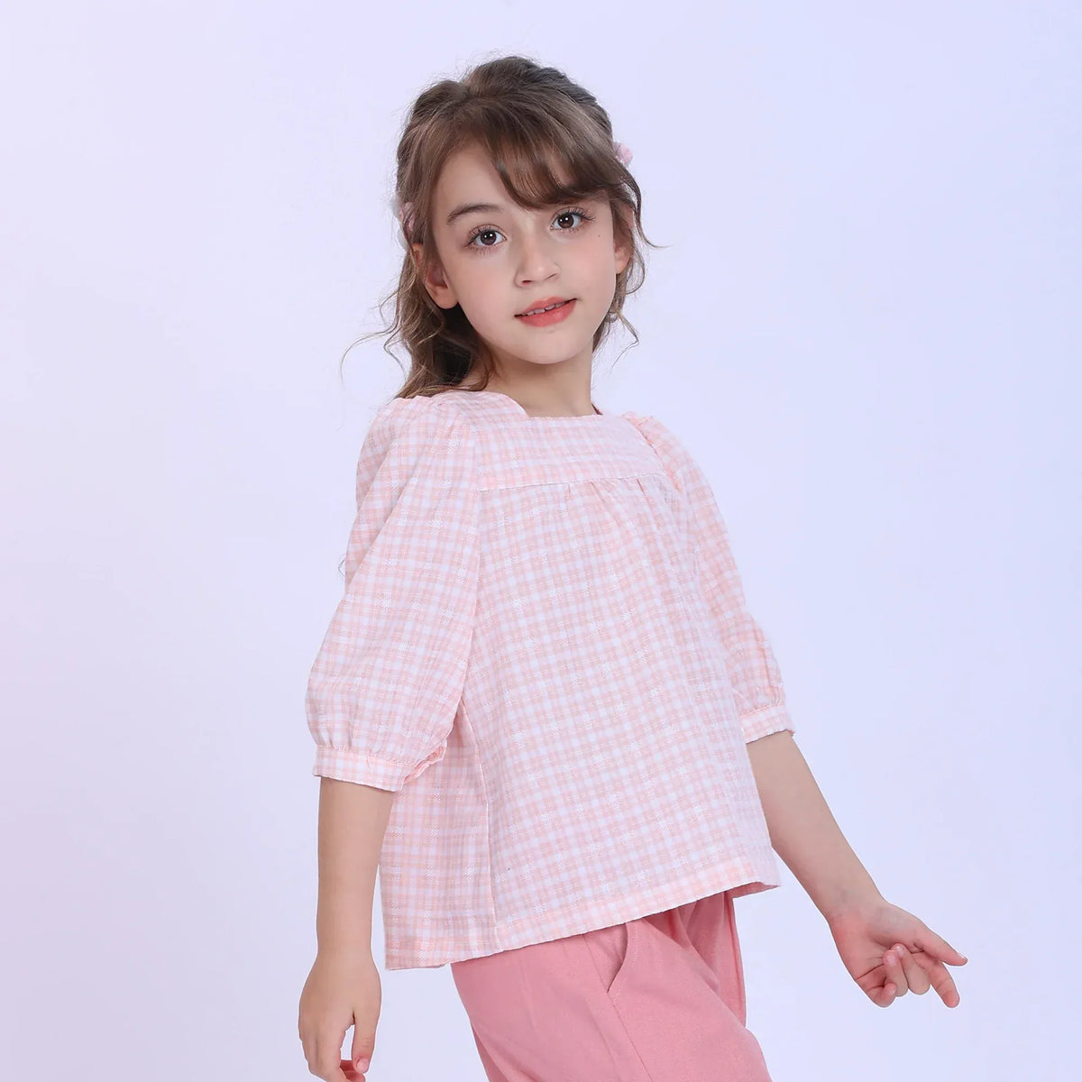 Checked Blouse for Girls Image