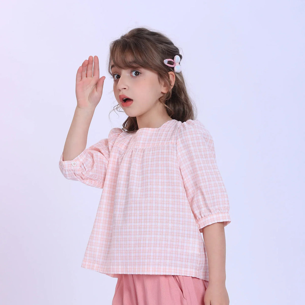 Checked Blouse for Girls Image