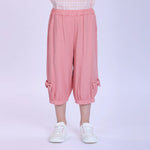 Pink Plain Pants for Girls Image