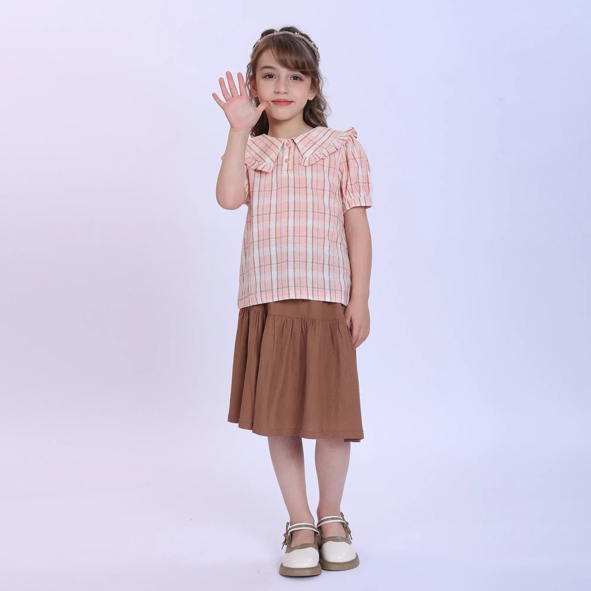 Checked Blouse for Girls Image