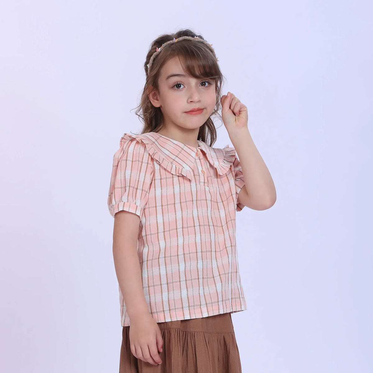 Checked Blouse for Girls Image