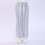 Blue Striped Pants for Girls Image