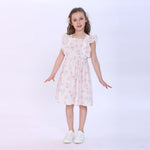 Pink Floral Dress for Girls Image