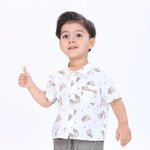 White Printed Shirt for Baby Boy Image