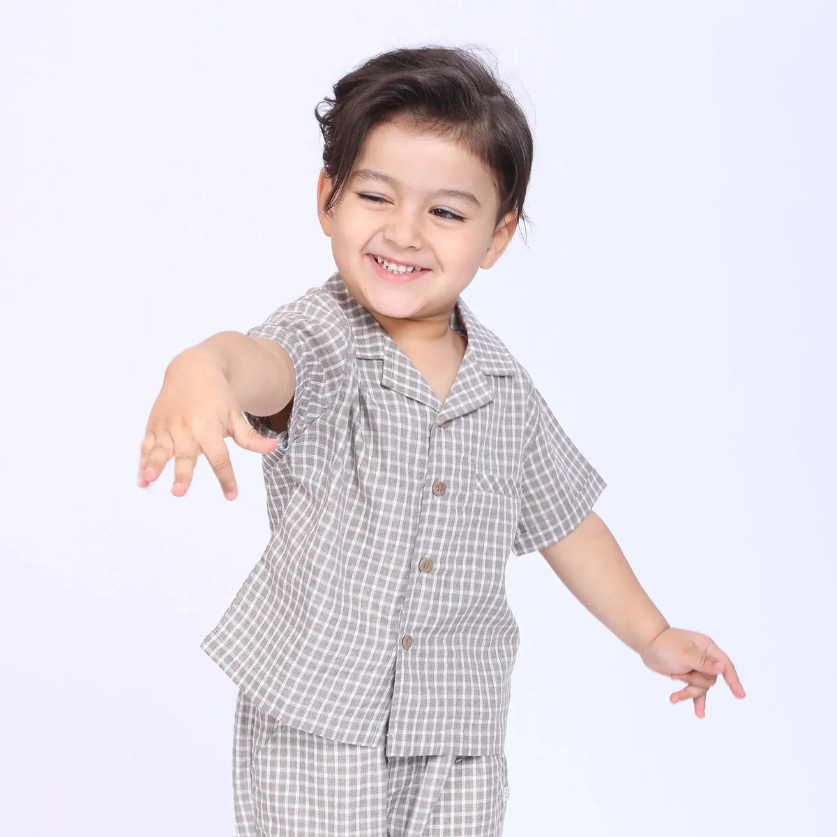 Khaki Checked Shirt for Baby Boy Image