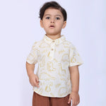 Beige Printed Blouse for Baby Boy Image
