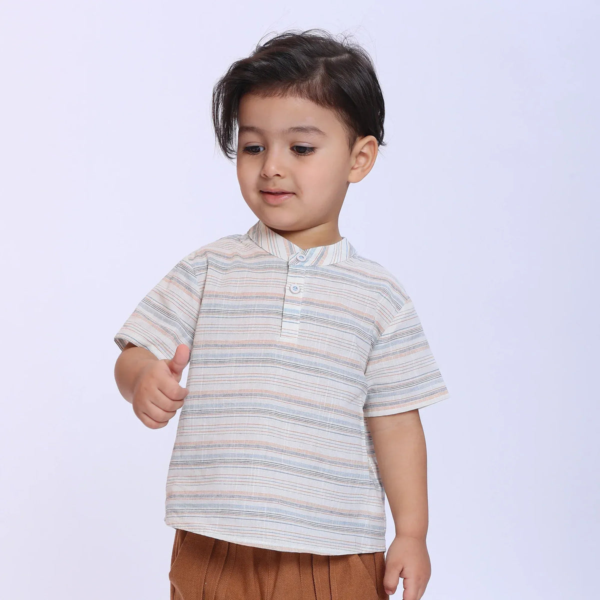 Blue Striped Blouse for Baby Boy Image