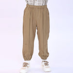 Army Green Plain Pants for Boys Image