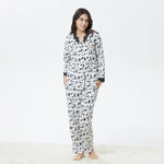 S Black S,Shirt:64-Pants:93,104,47,60,56,104 Floral Pajama Set-2Pc for Women Image