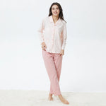 S Light Pink S,Shirt:63-Pants:92.5,97,53.5,60,61,99 Plain Pajama Set-2Pc for Women Image