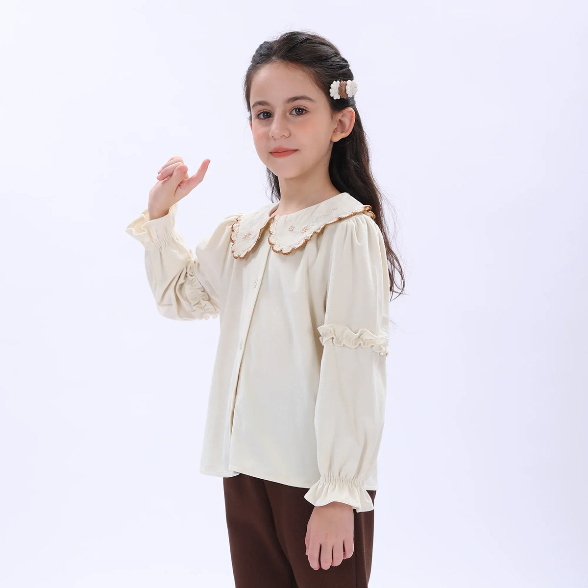 Casual Floral Shirt for Girls Image