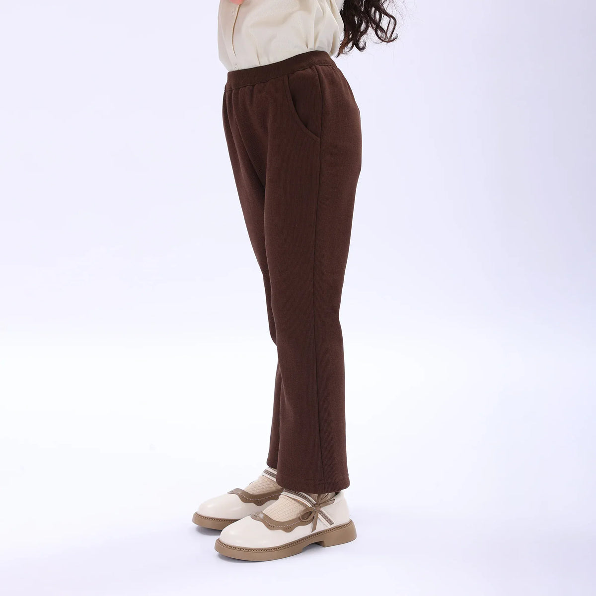 Casual Plain Pants for Girls Image