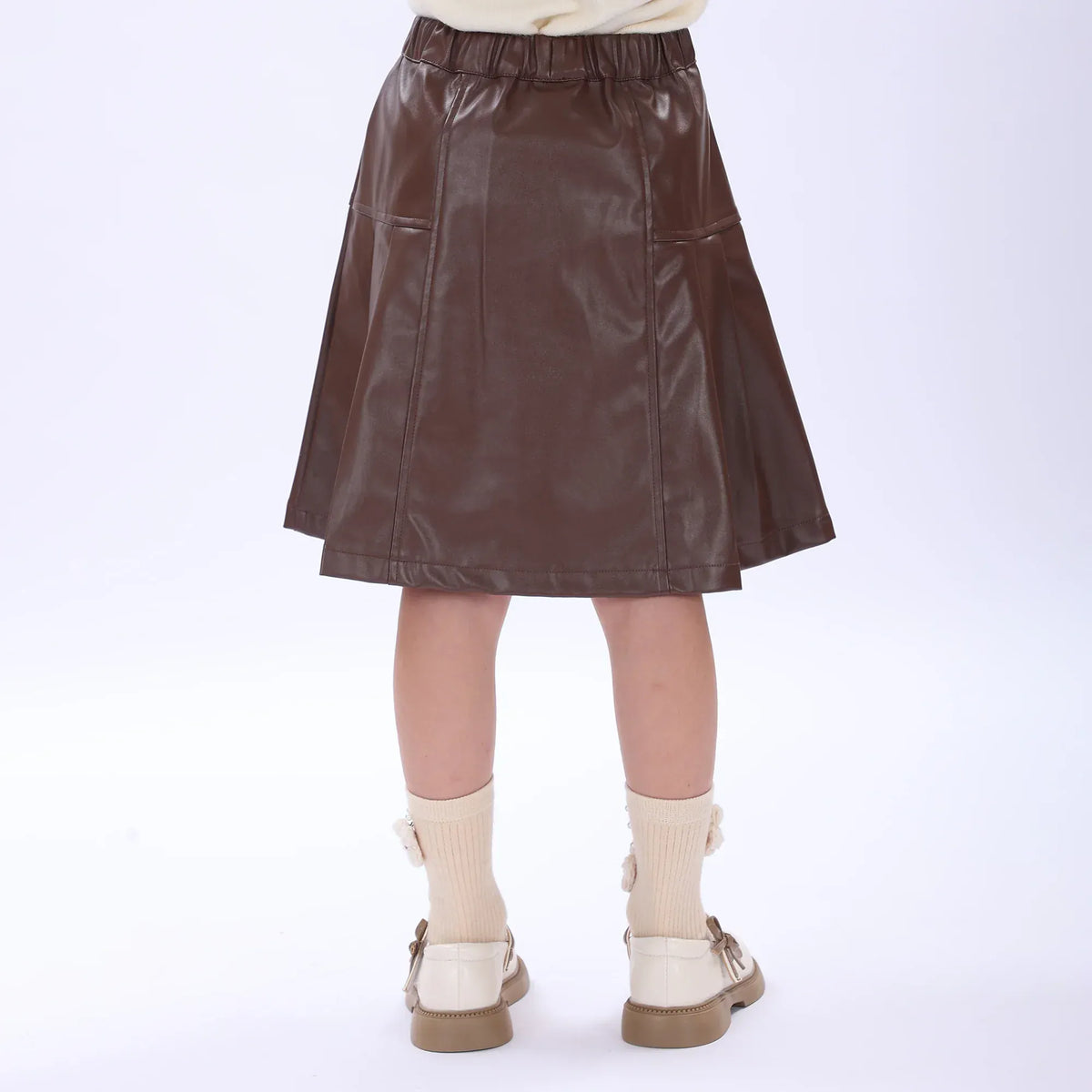 Casual Plain Skirt for Girls Image