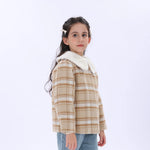 Casual Checked Jacket for Girls Image