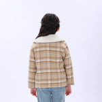 Casual Checked Jacket for Girls Image