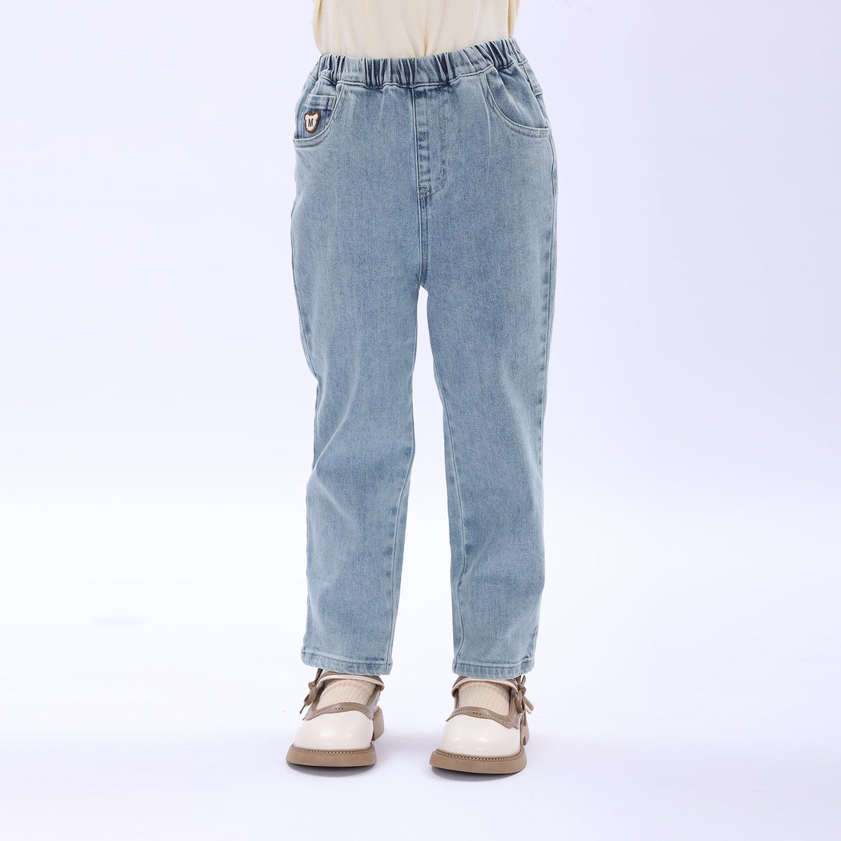 Casual Washed Jeans Pants for Girls Image