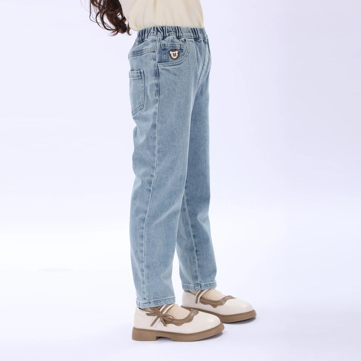 Casual Washed Jeans Pants for Girls Image