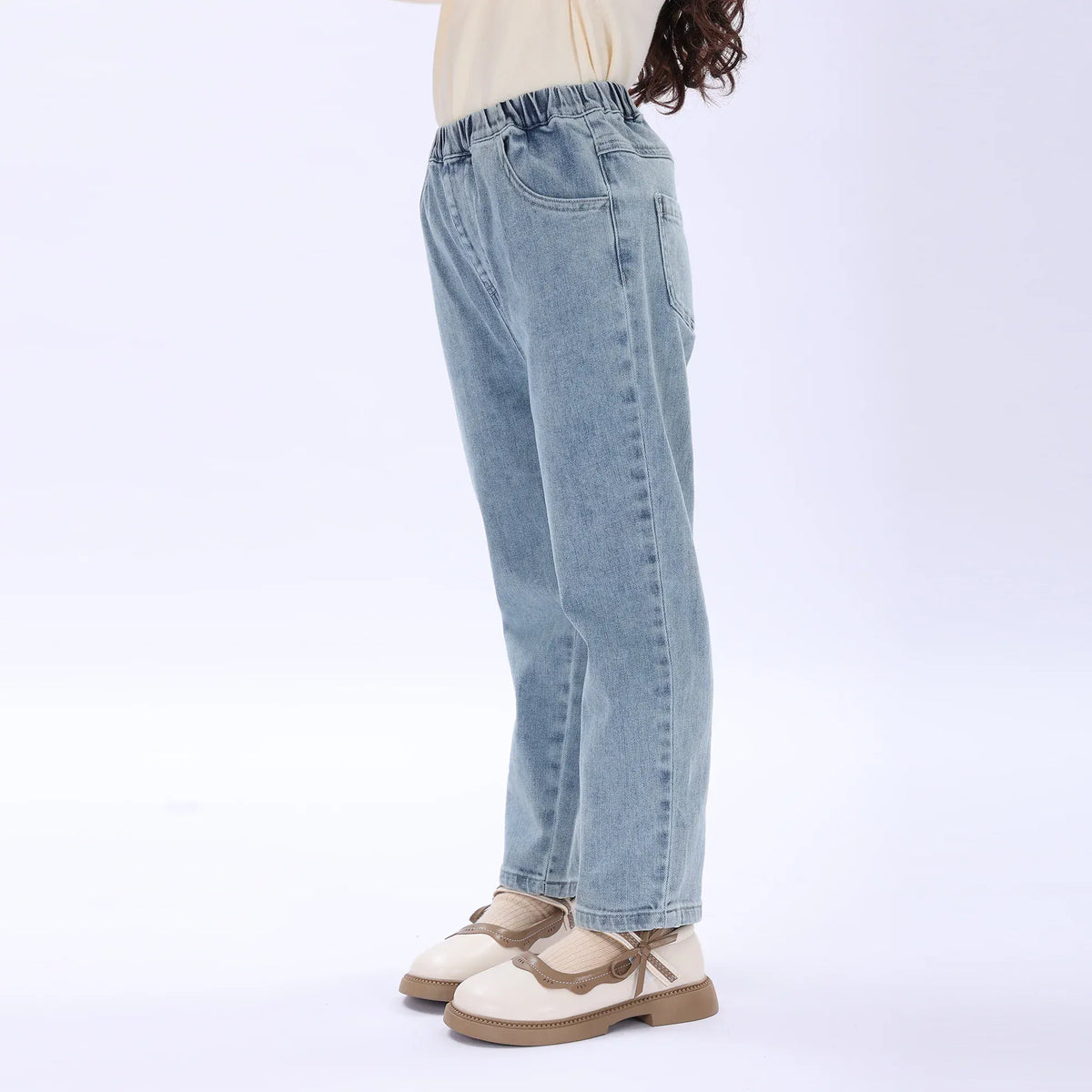Casual Washed Jeans Pants for Girls Image