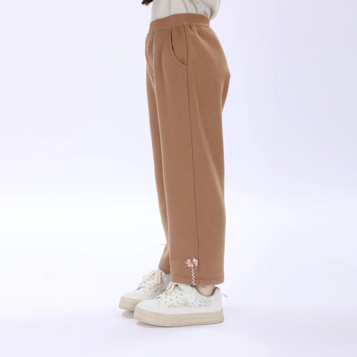 Casual Plain Pants for Girls Image