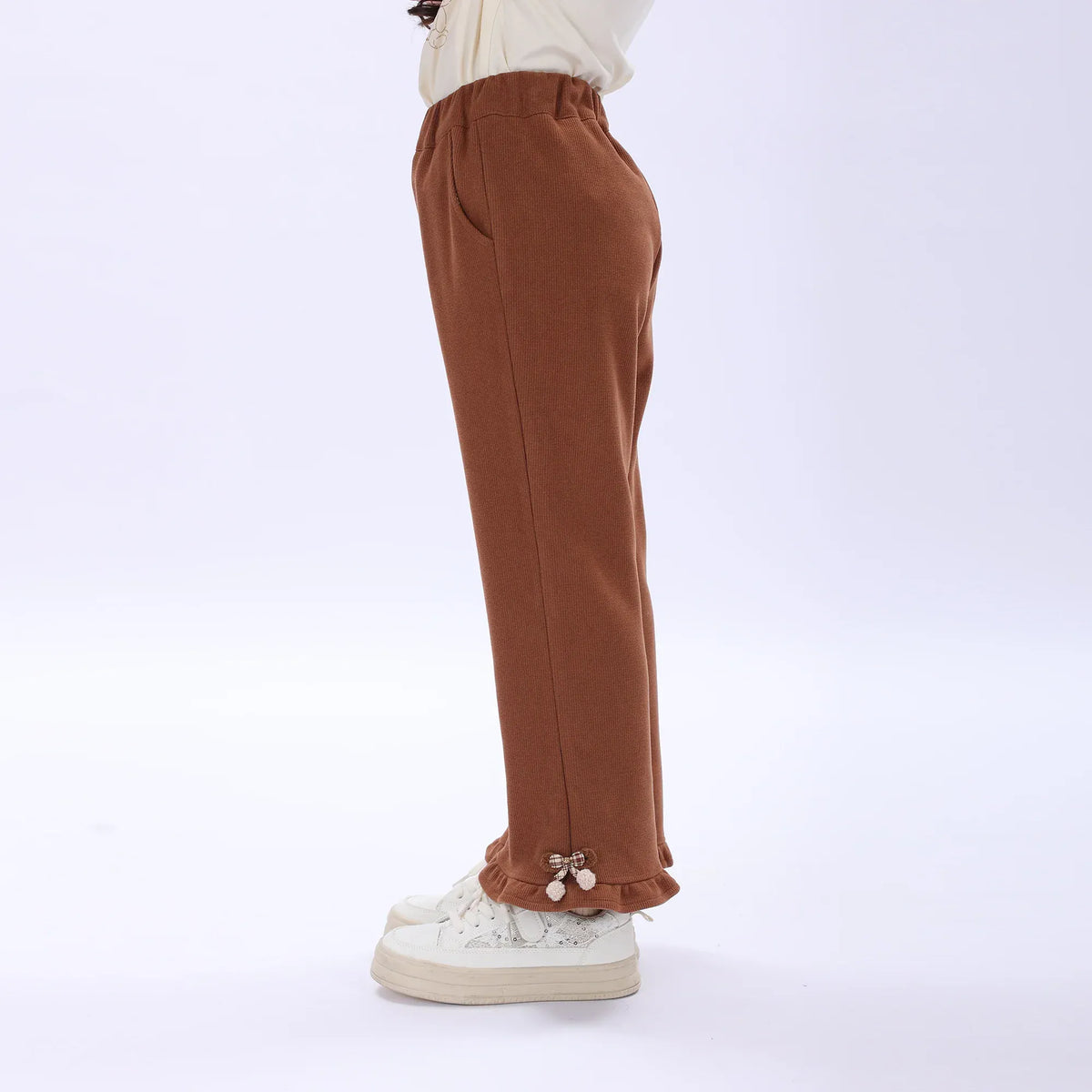 Casual Plain Pants for Girls Image