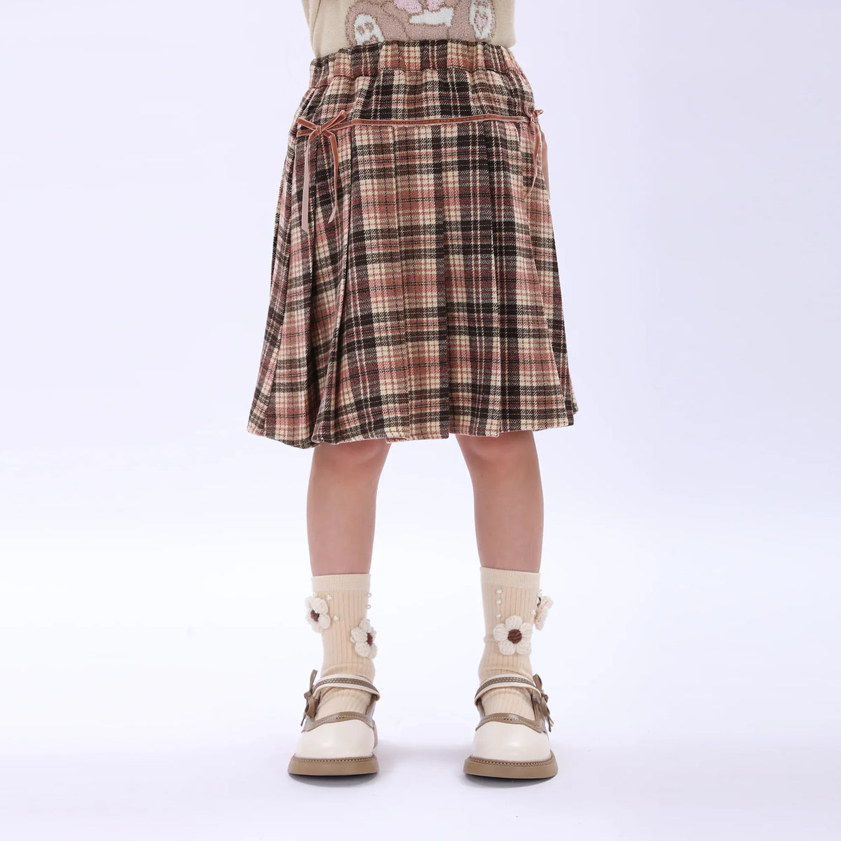 Casual Checked Skirt for Girls Image