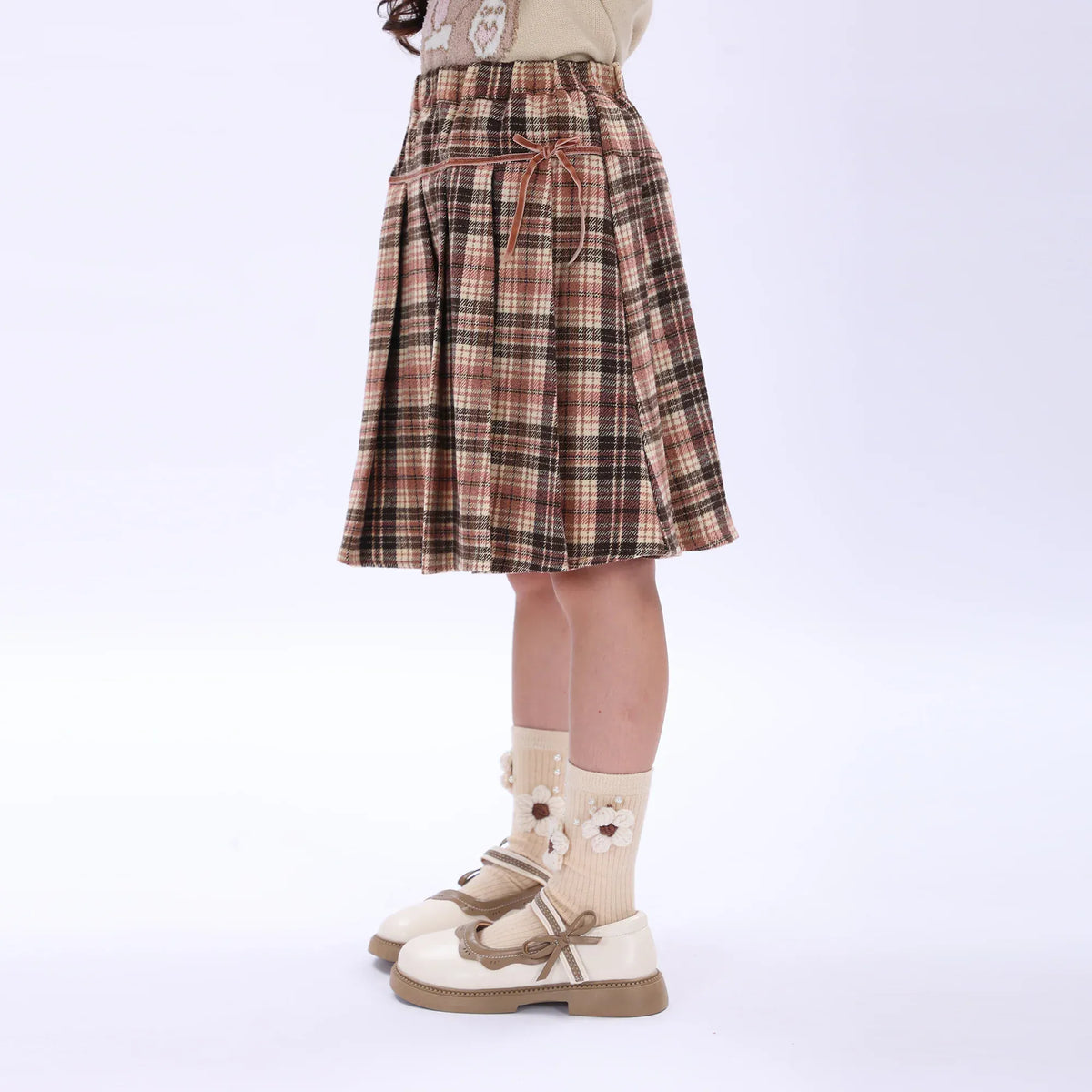 Casual Checked Skirt for Girls Image
