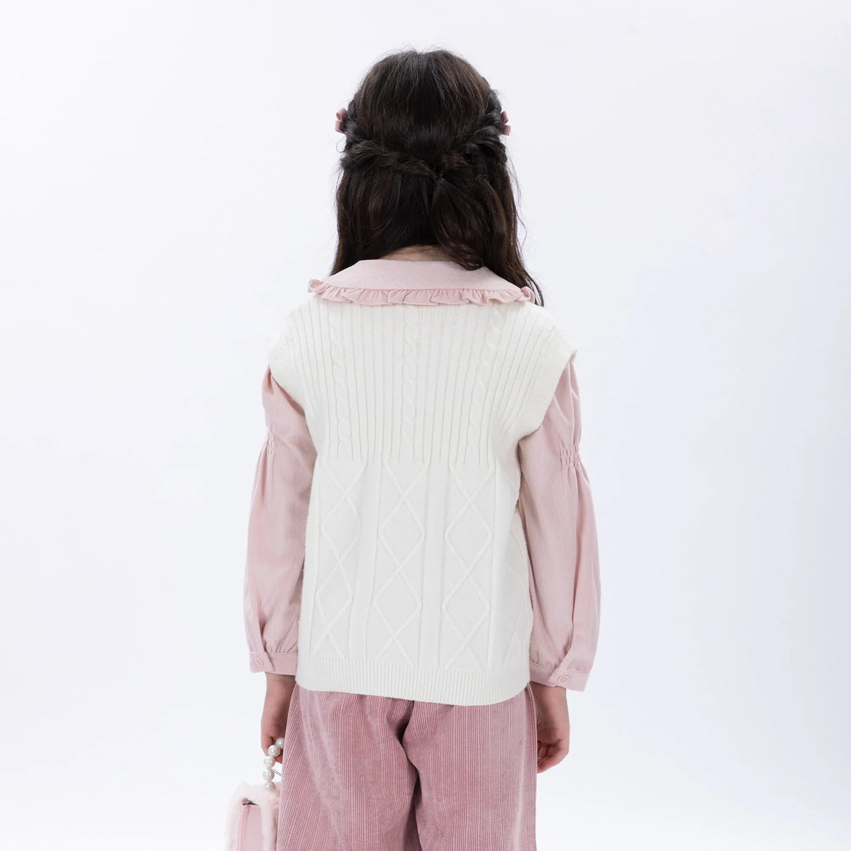 Casual Jacquard Waistcoat for Girls Image