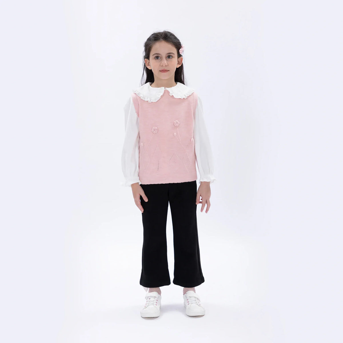 Casual Jacquard Waistcoat for Girls Image
