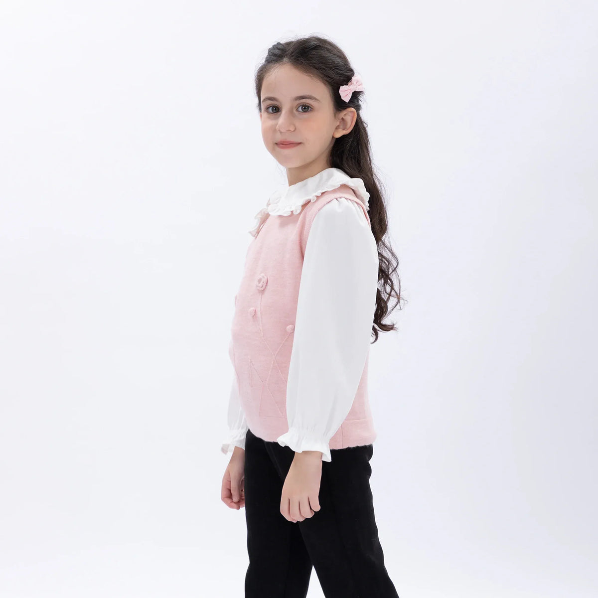 Casual Jacquard Waistcoat for Girls Image