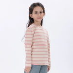 Casual Striped T.Shirt for Girls Image