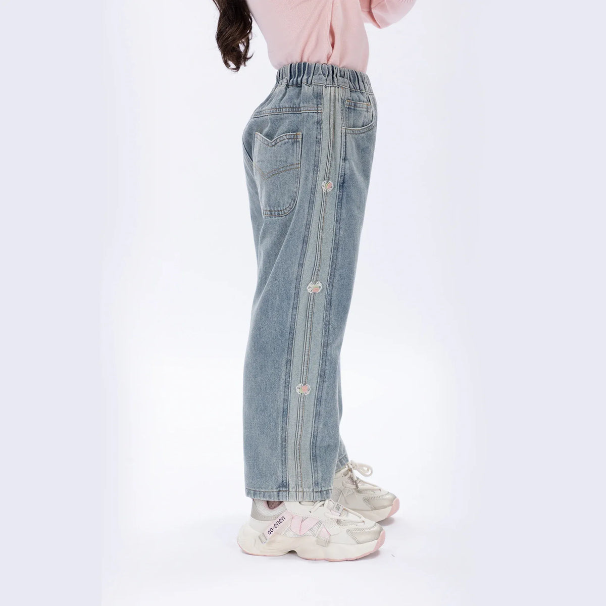 Casual Washed Jeans Pants for Girls Image