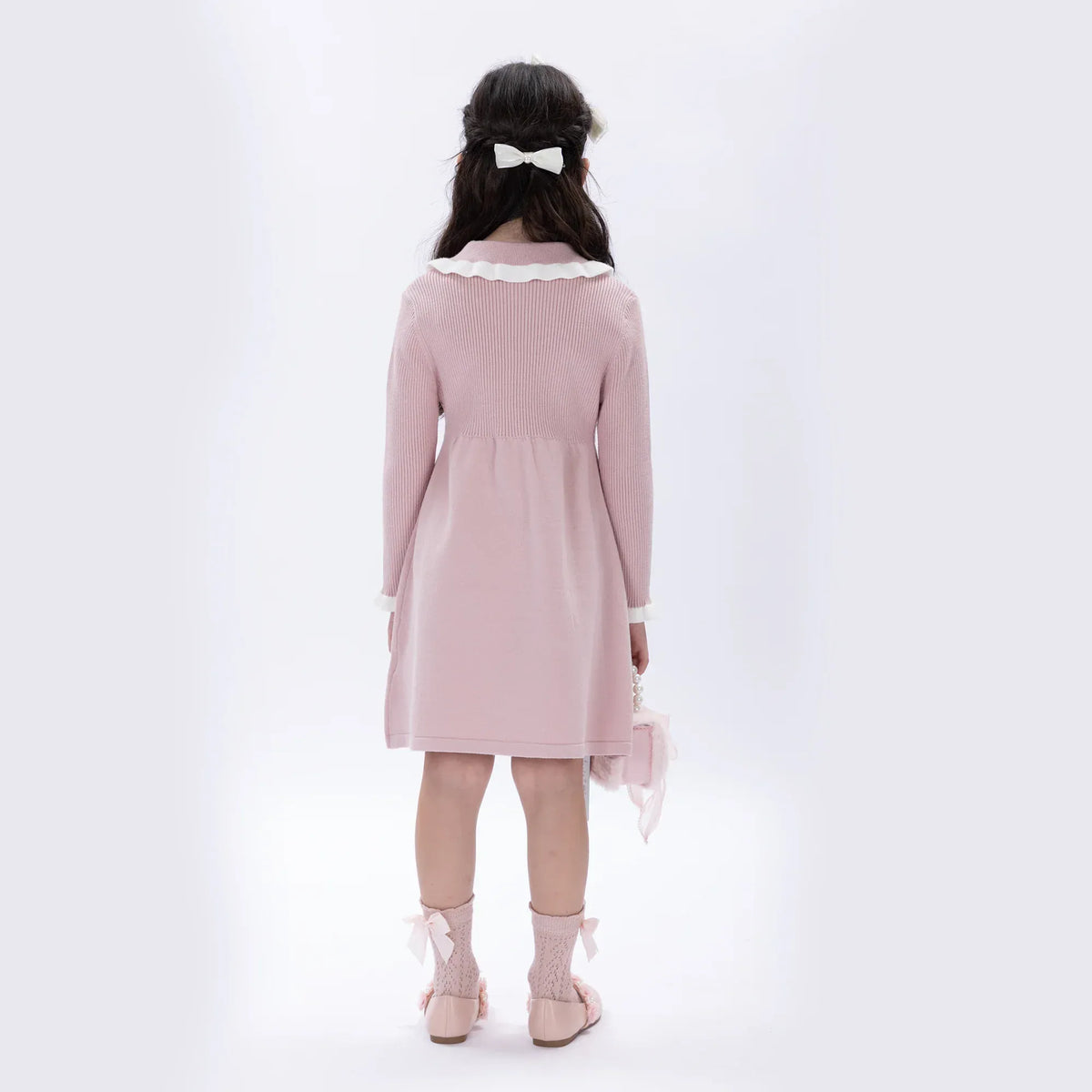 Casual Color-Blocked Dress for Girls Image