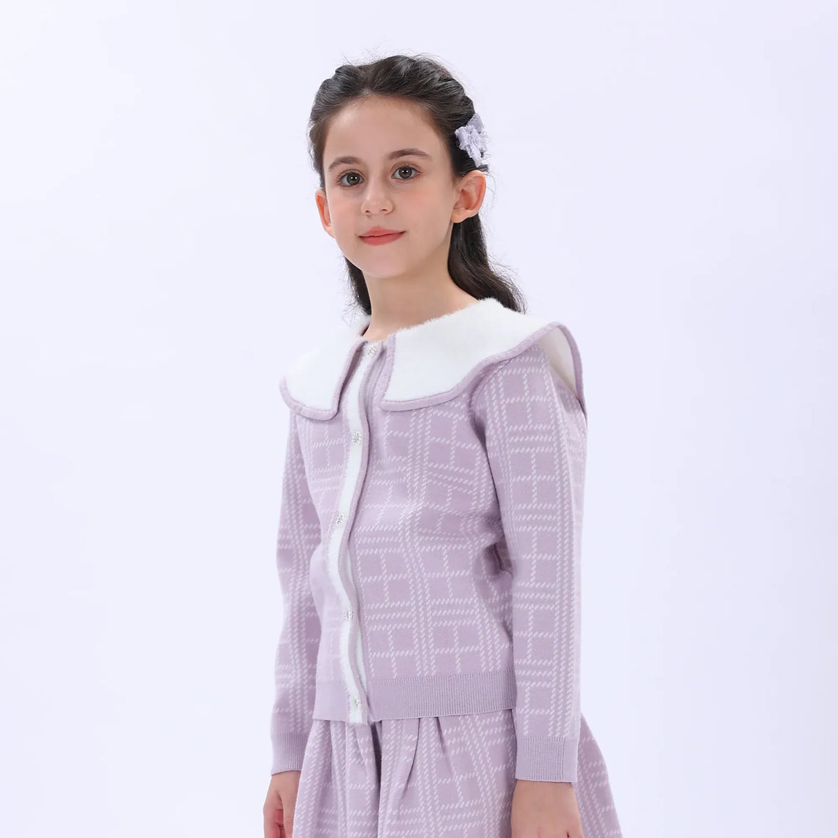 Casual Checked Jacket for Girls Image