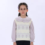 Casual Floral Waistcoat for Girls Image