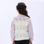 Casual Floral Waistcoat for Girls Image