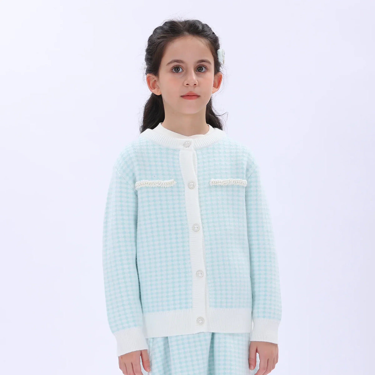 Casual Checked Jacket for Girls Image