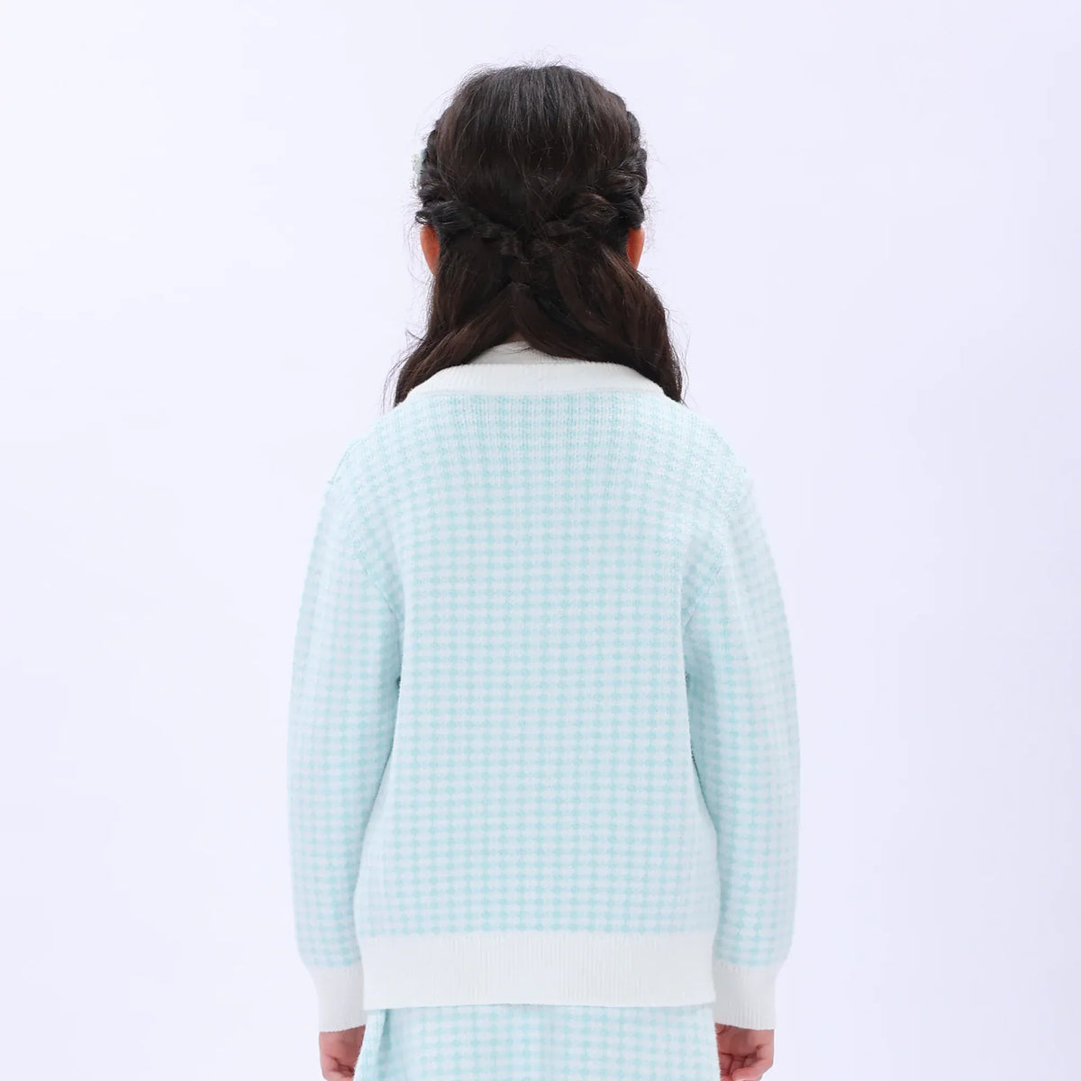 Casual Checked Jacket for Girls Image