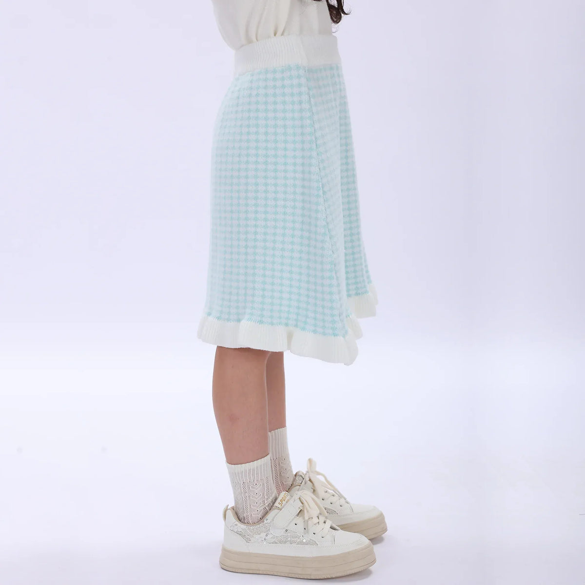 Casual Checked Skirt for Girls Image