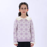 Casual Checked Sweater for Girls Image