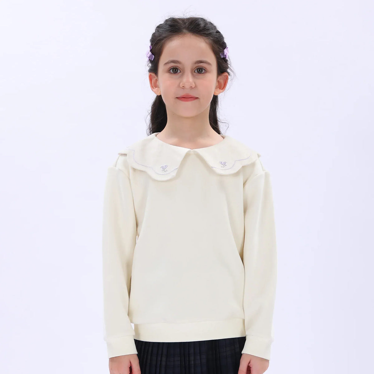 Casual Floral Sweater for Girls Image